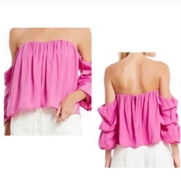 GIANNI BINI becca off shoulder BLOUSE TOP - Picture 3 of 5